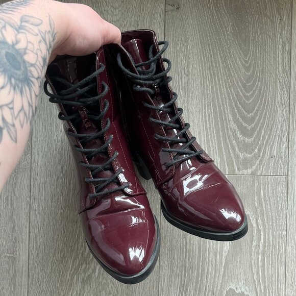 Forever21 Patent Leather Boots - Picture 2 of 6